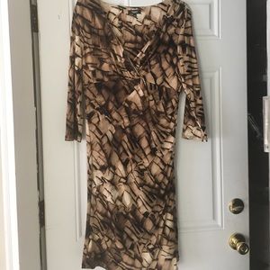 Brown with black cream Premise stretchy dress