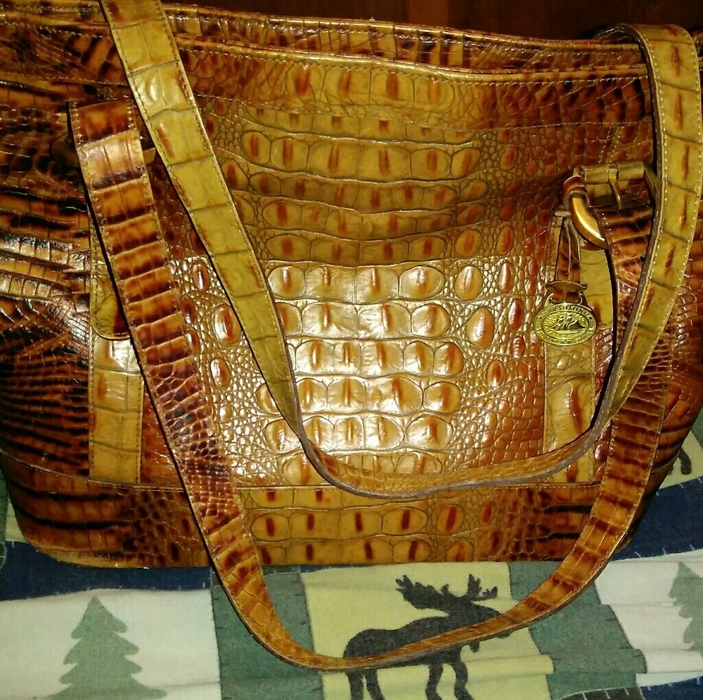 Brahmin Alligator purse
