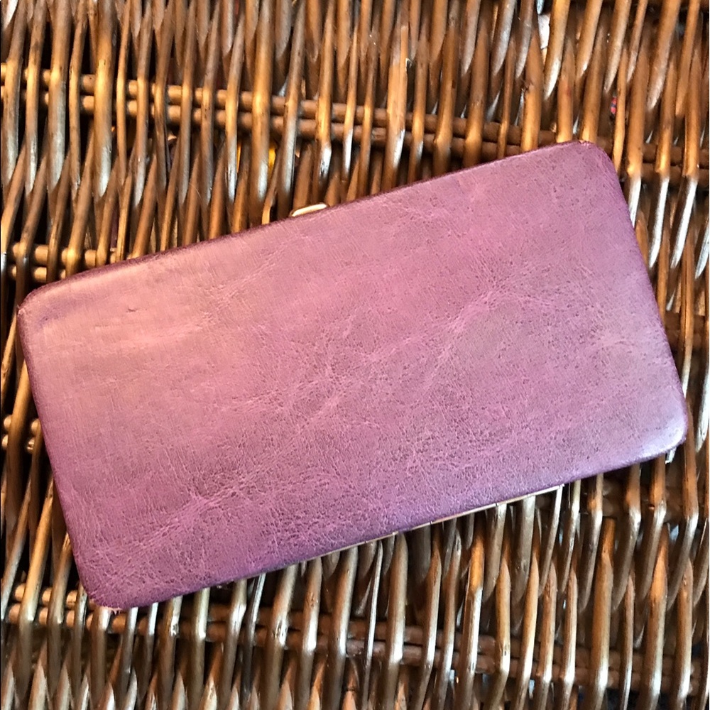 Purple clutch wallet
