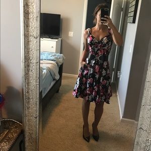 WHBM floral print knee-high fit and flare dress