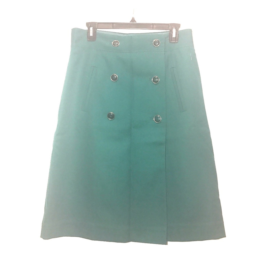 Hunter green double buttoned skirt