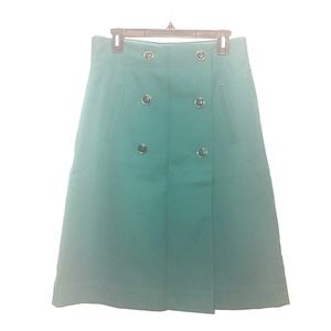 Hunter green double buttoned skirt