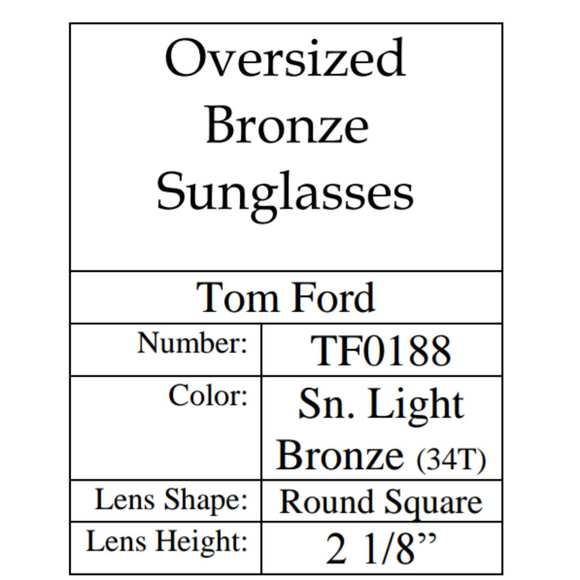 OversizedBronze Sunglasses by Tom Ford main image 5