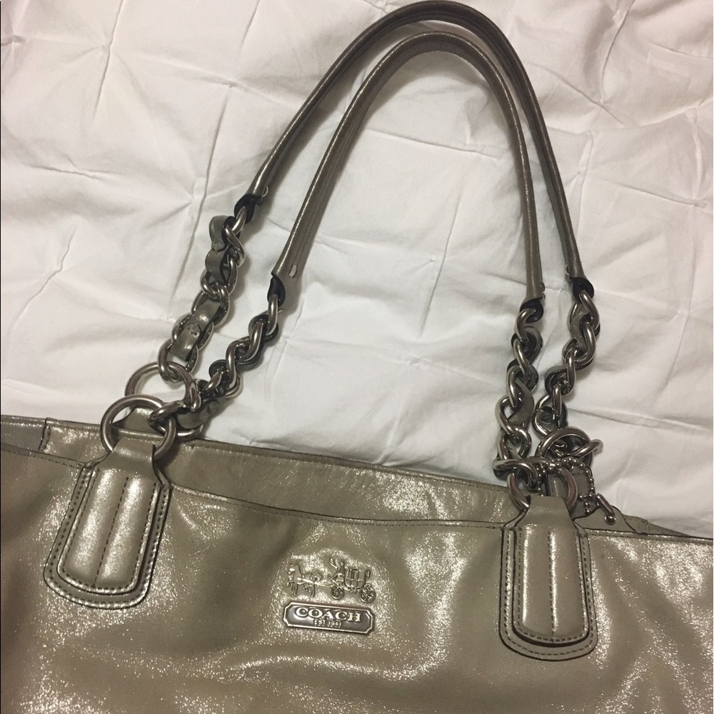 Silver Coach Bag