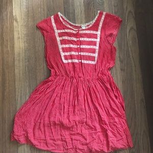 Free People red and white polka dot dress Sz 2