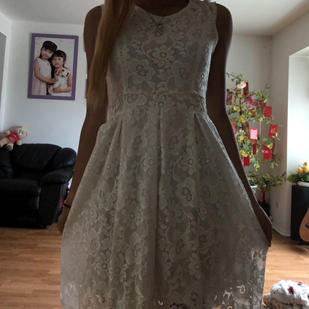 White lace dress. Feel free to make an offer!