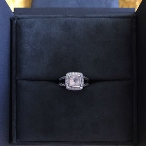 Petite Albion Ring with Morganite & Diamonds