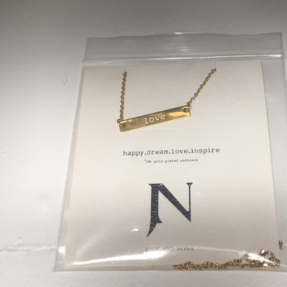 Stamped "Love" Necklace