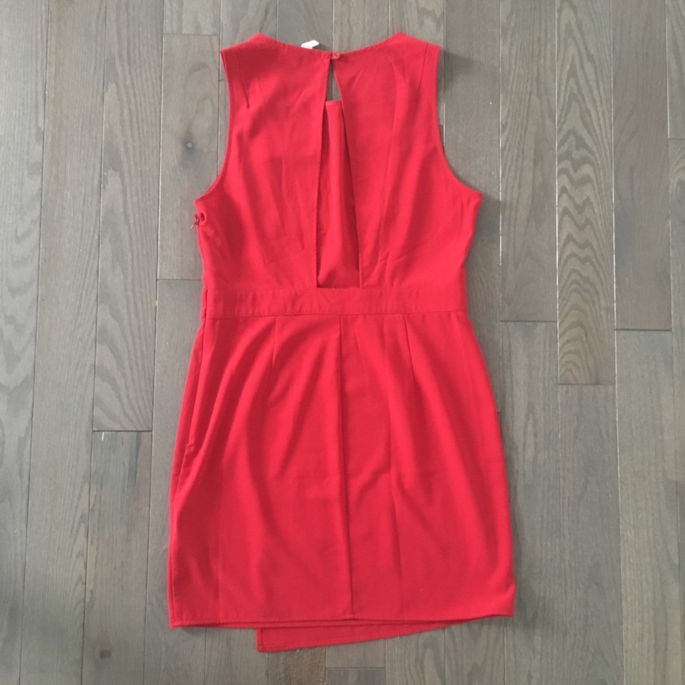 Red Open Back Dress - Picture 4 of 6