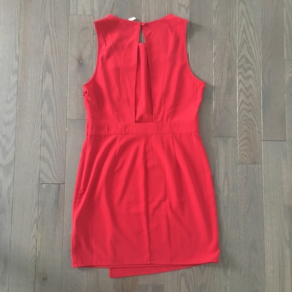 Red Open Back Dress - Picture 4 of 6