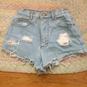 Light Wash Denim Cut-off shorts