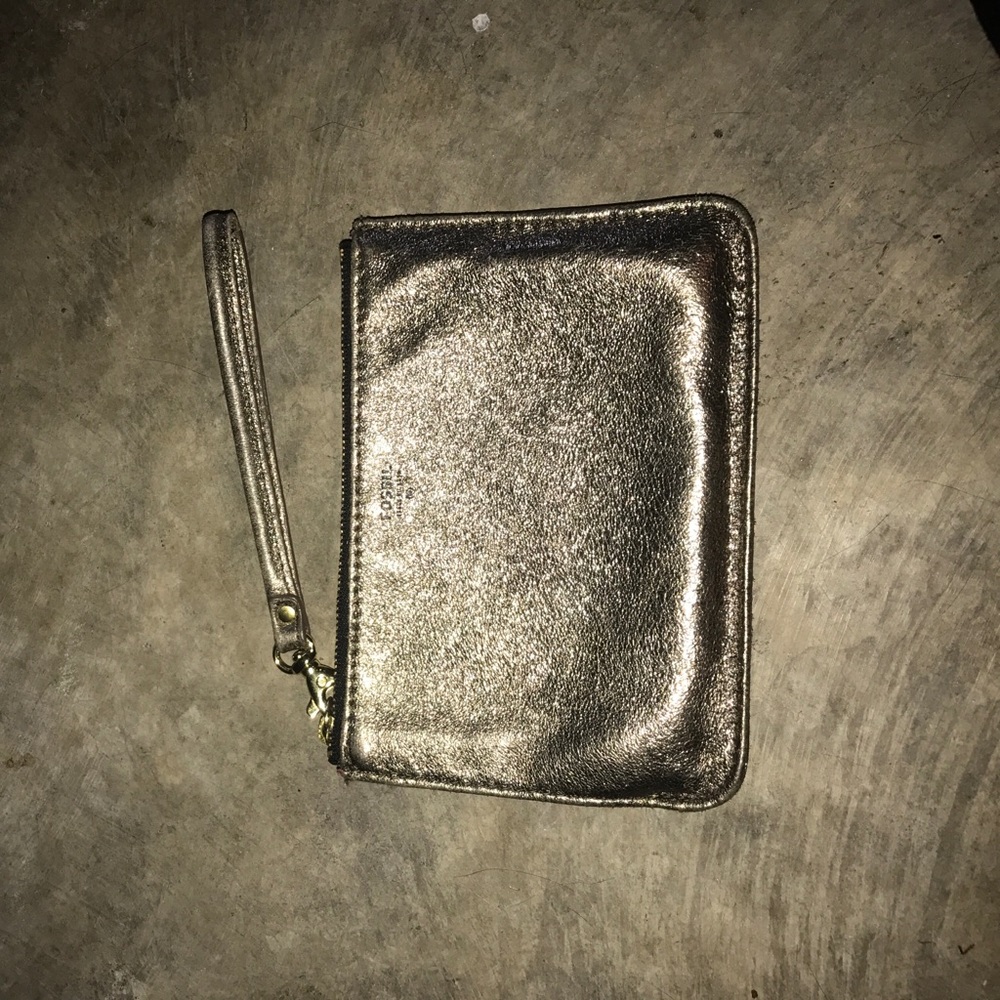 Metallic Fossil Wristlet