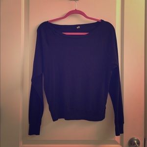 TNA Dark Grey Scoop Neck Sweater!