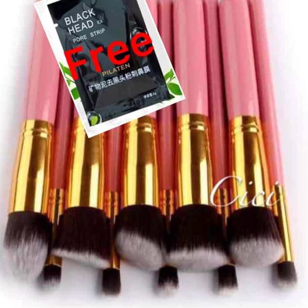 🌹🌹New 10pcs Makeup Brushes Set+2Pc Mask