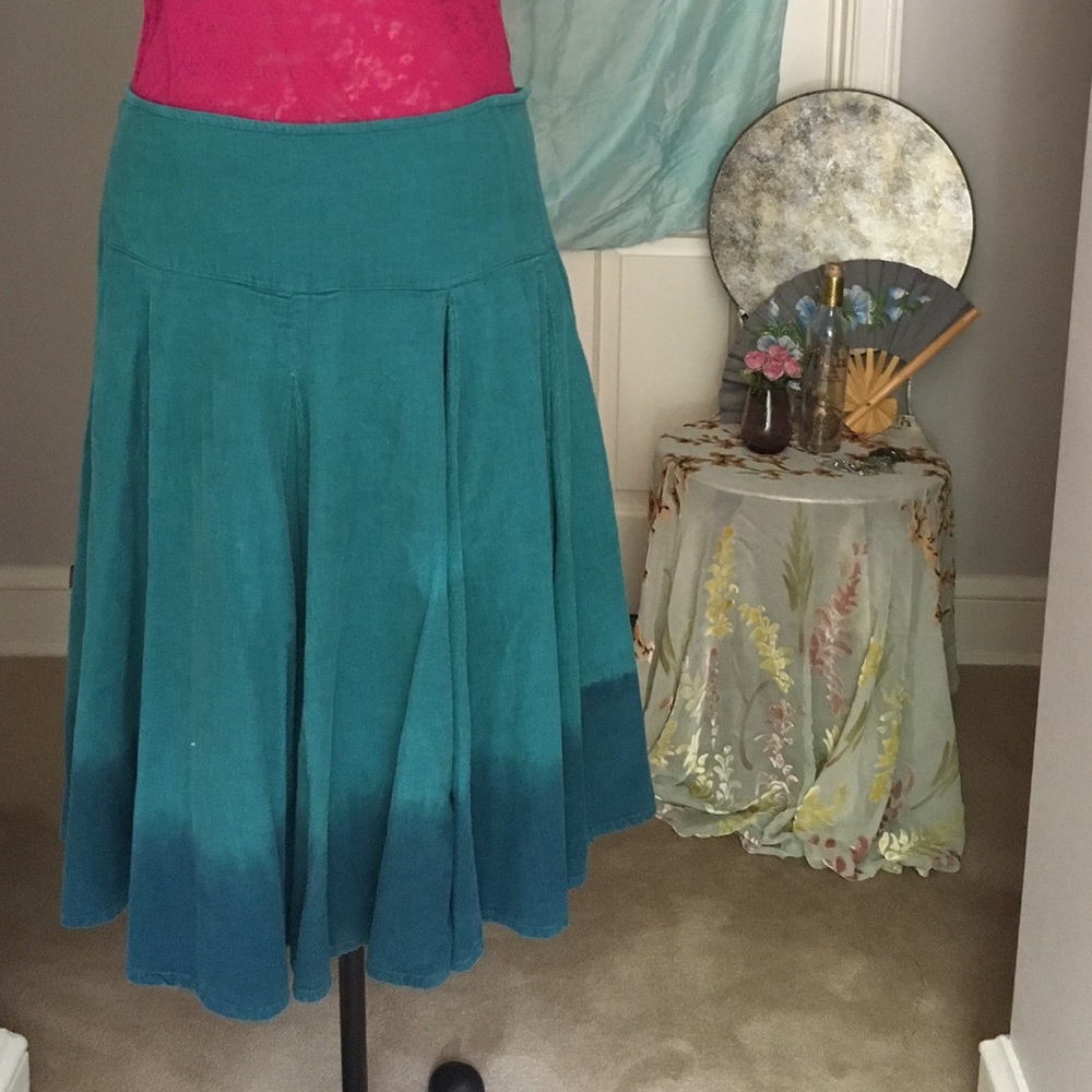 🚫Donated🌪🚫Turquoise Ombré Denim Skirt