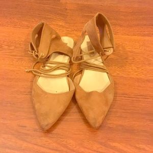 Pointed toe lace up sandals