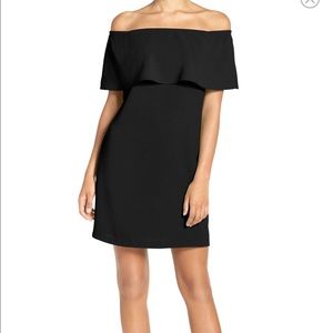 Flirty off-the-shoulder cocktail dress