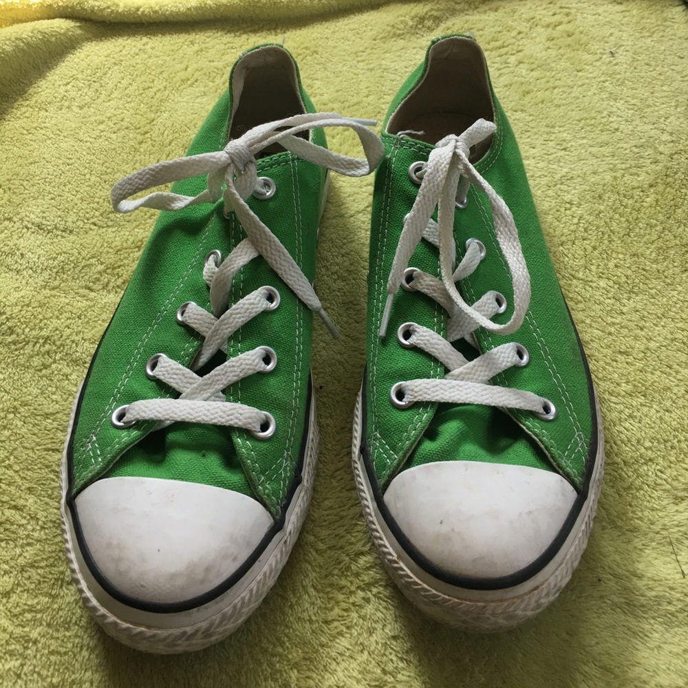 Green Boys Converse All Stars size 3!