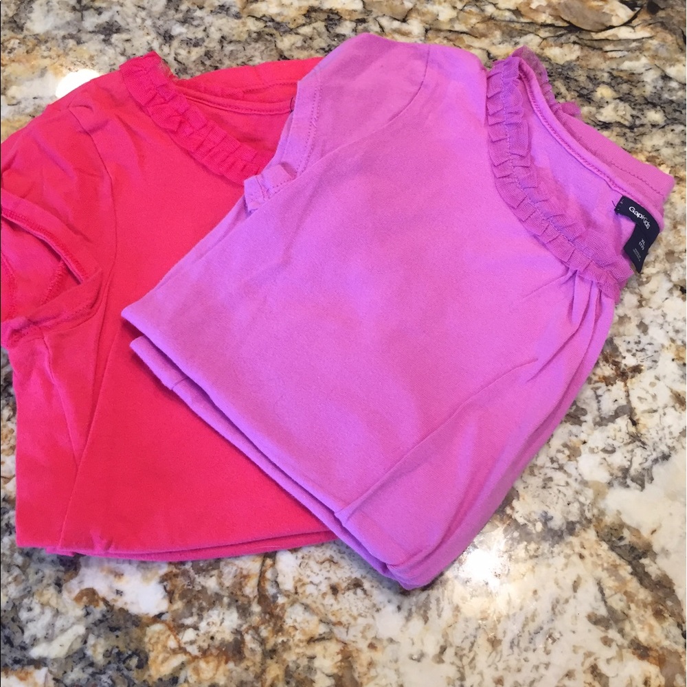 Gap girls size 12 pink and purple shirt set