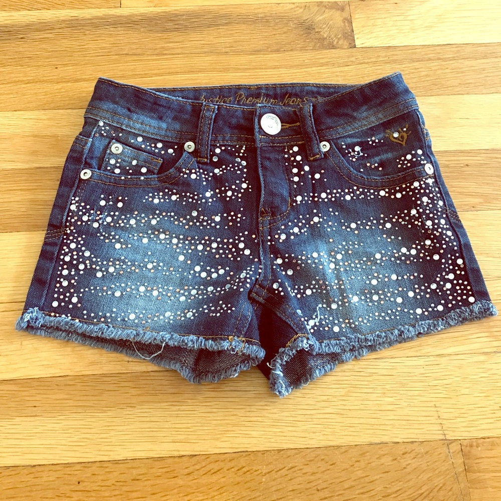 Justice girls' jean shorts