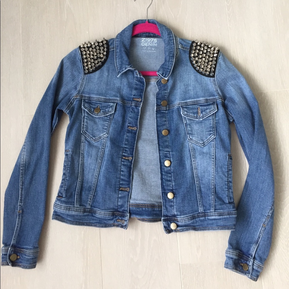 Studded jean jacket