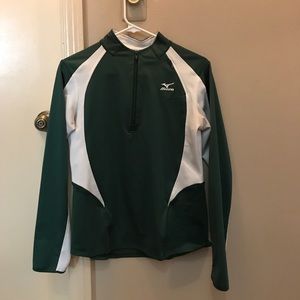 Green Mizuno quarter zip
