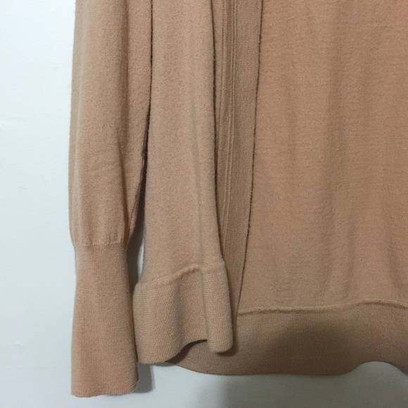 Tan open front cardigan J. Crew 100% Merino Wool - Picture 2 of 3