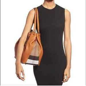 Maidstone Leather Saddle Brown Satchel - BURBERRY