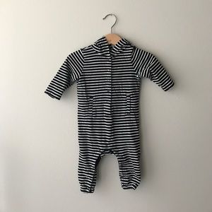 Old Navy Black & White Hooded Romper