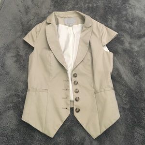 Short Sleeve Tan Blazer