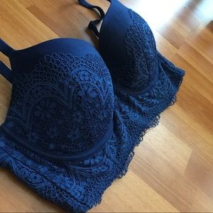 Victoria's Secret Blue Balconette Bra 36DD