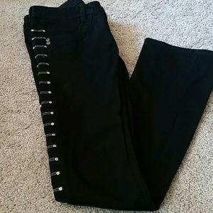 Bebe Black Denim Jeans with Sequin Detailing