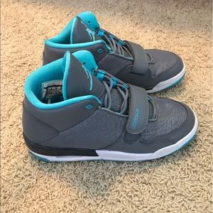 Boys Jordan's - grey and light blue