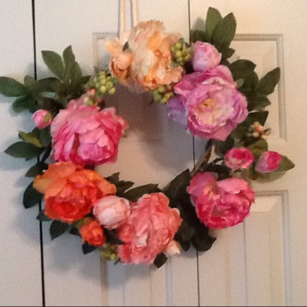 Peony wreath-silk