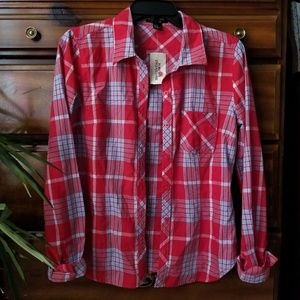NWT plaid Forever 21 button down