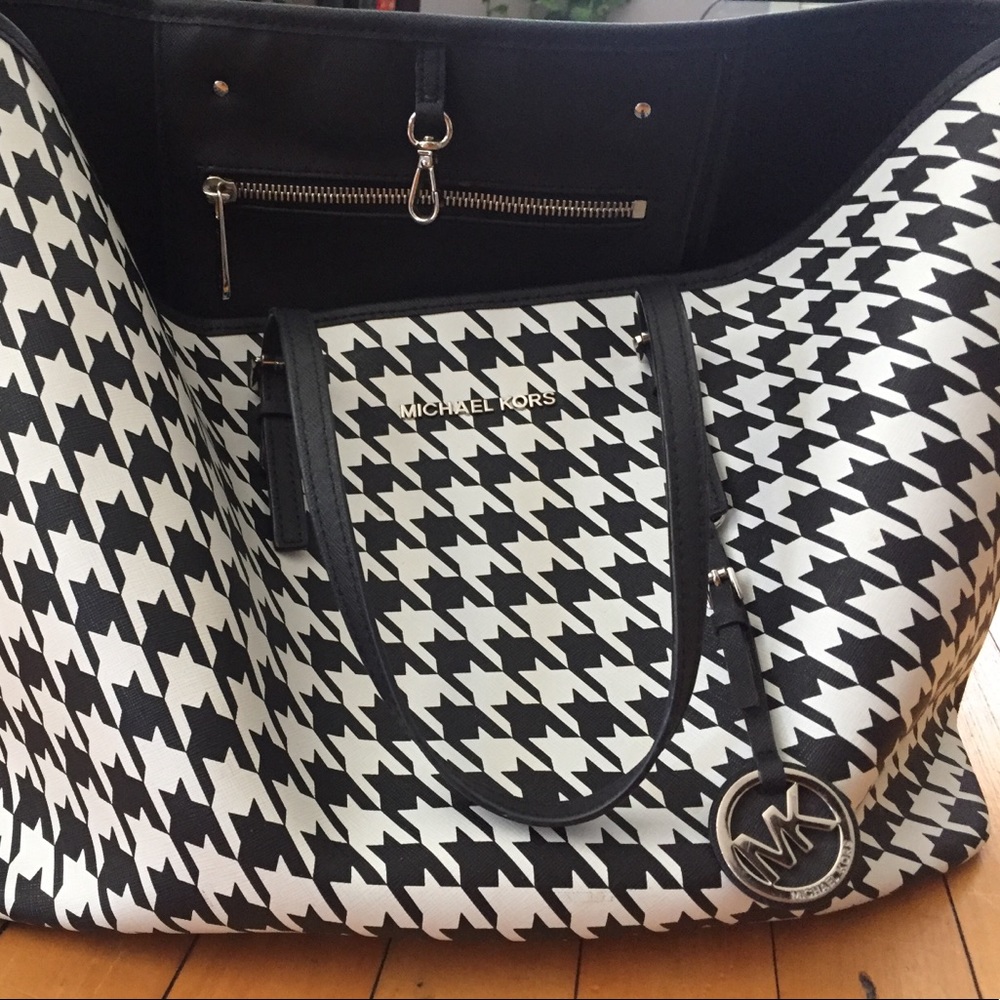 Michael Kors Houndstooth Tote Bag