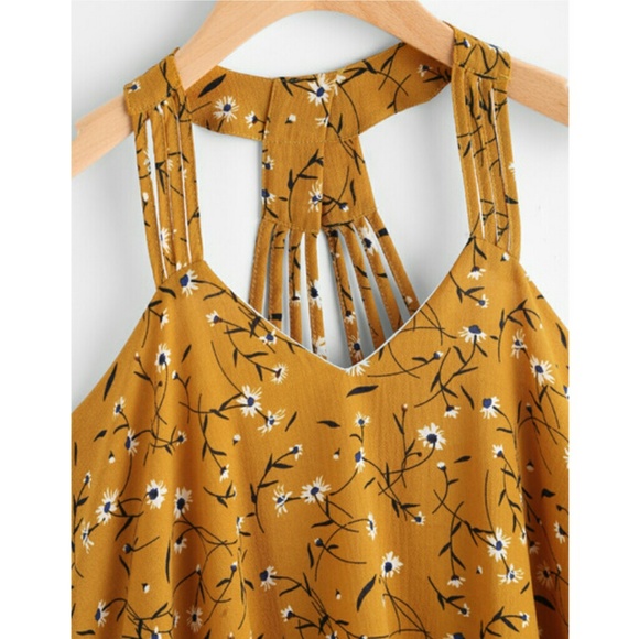 📣LAST ONE📣 🌿🌱MUSTARD SHIFT DRESS🌱 - Picture 2 of 5