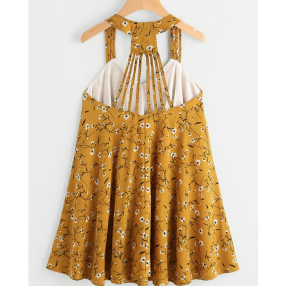 📣LAST ONE📣 🌿🌱MUSTARD SHIFT DRESS🌱 - Picture 4 of 5
