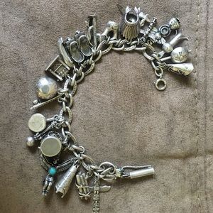 Vintage Sterling silver charm bracelet