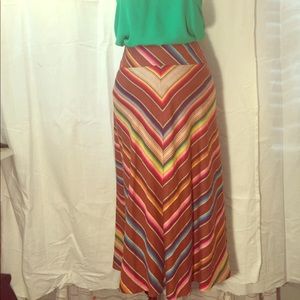 Ralph Lauren serape print linen skirt
