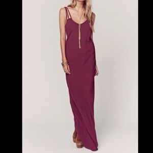 Blue Life maroon maxi dress, Medium, NWT