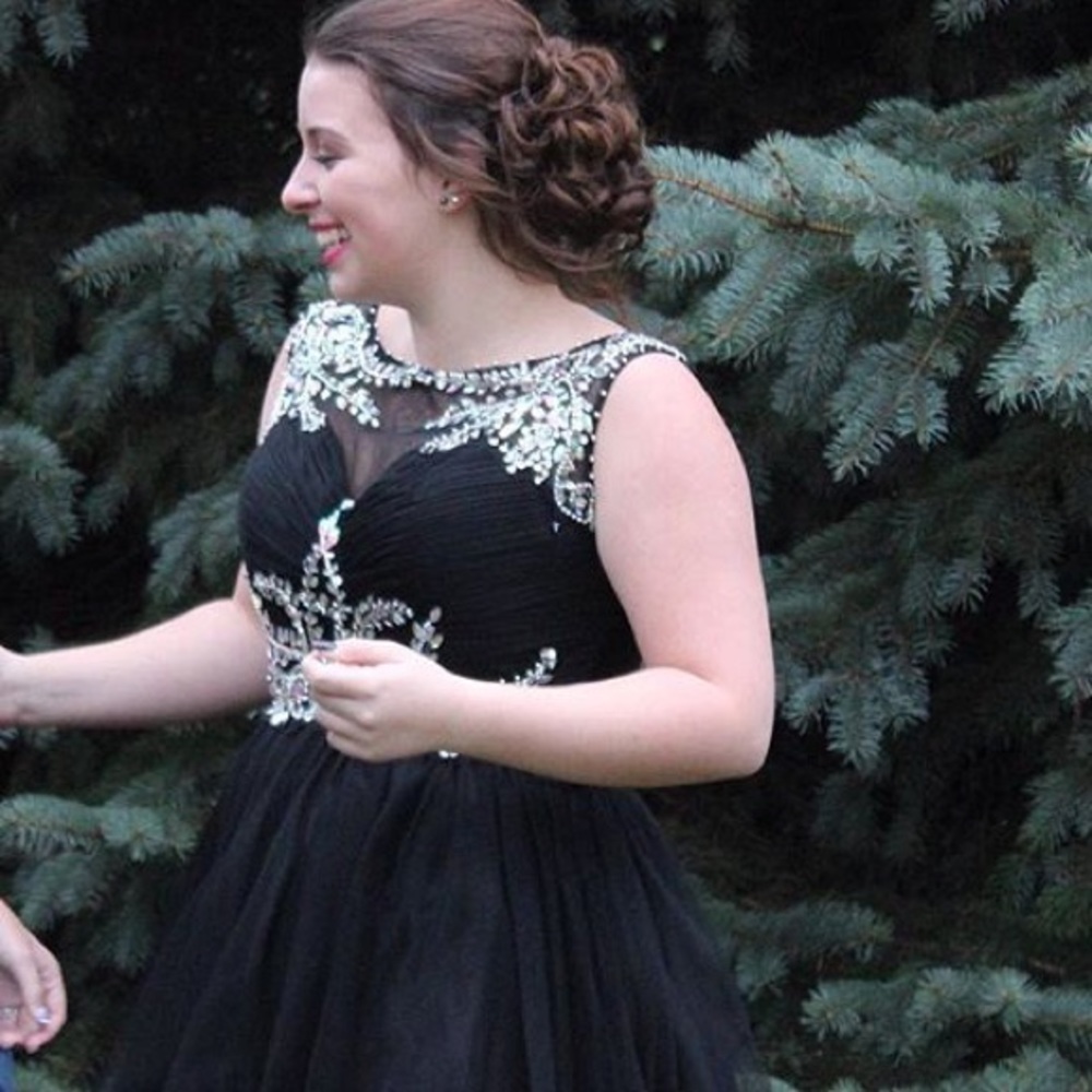 black sparkle dress