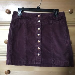 GAP Burgundy Corduroy Skirt