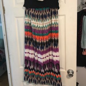Multi colored maxi skirt