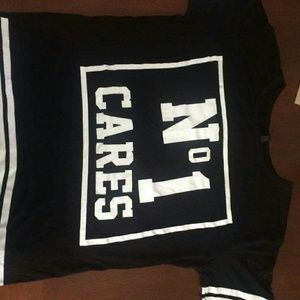 Black, short sleeved, tank top