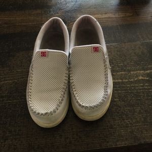 White leather DC slip one