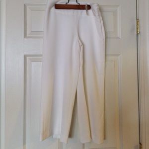 WHBM White Dress Wide Leg Crop Pants