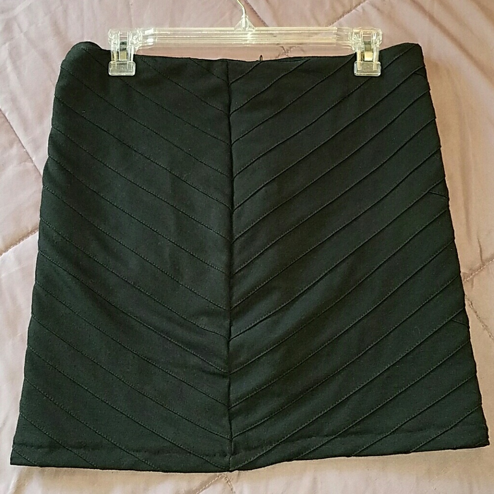 ❤Cute Short Black Skirt With Diagonal Stitching❤