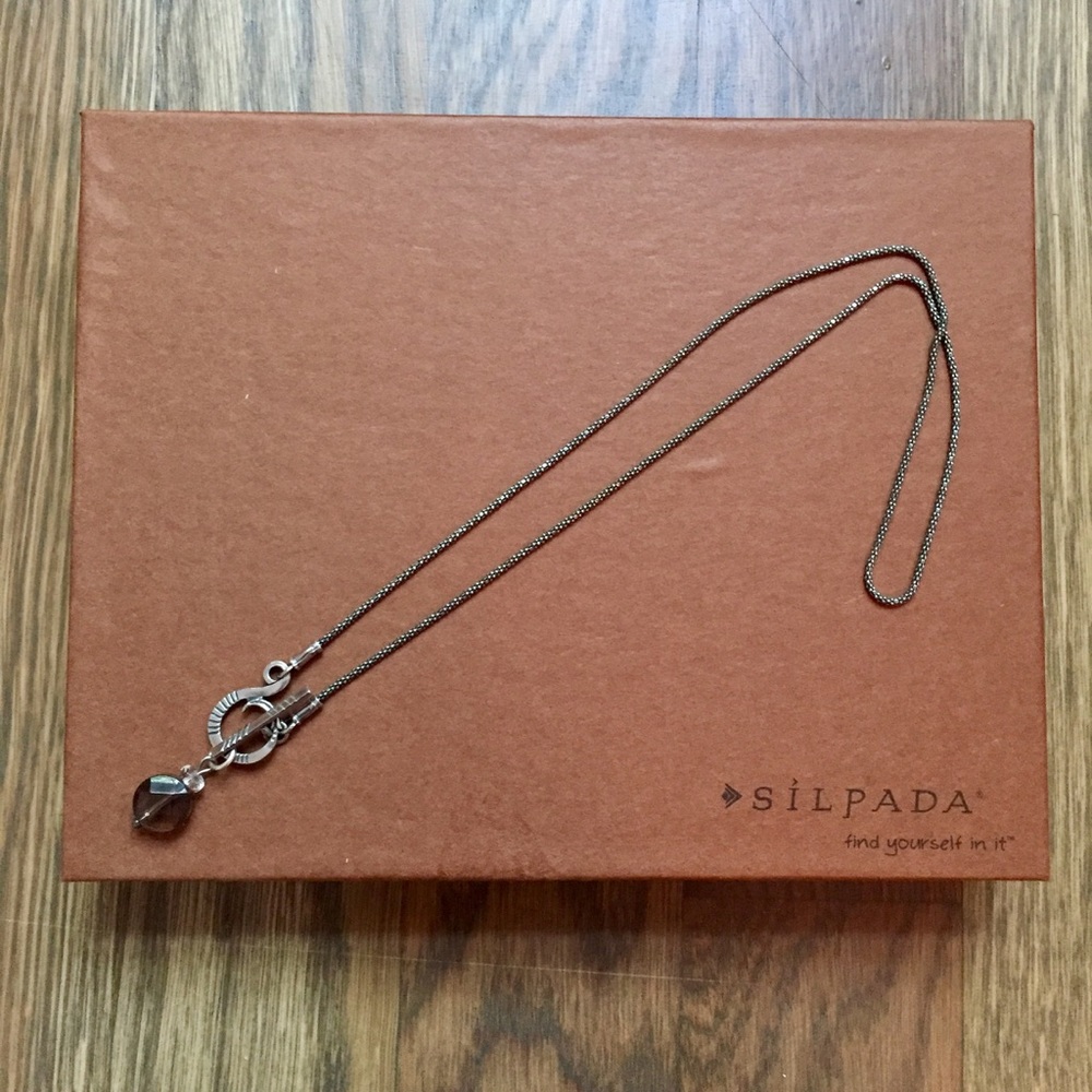 Silpada Sterling Silver Smoky Quartz Necklace