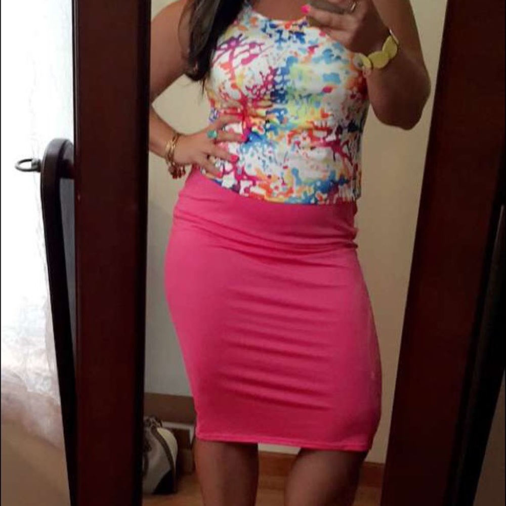 Bodycon skirt and shirt